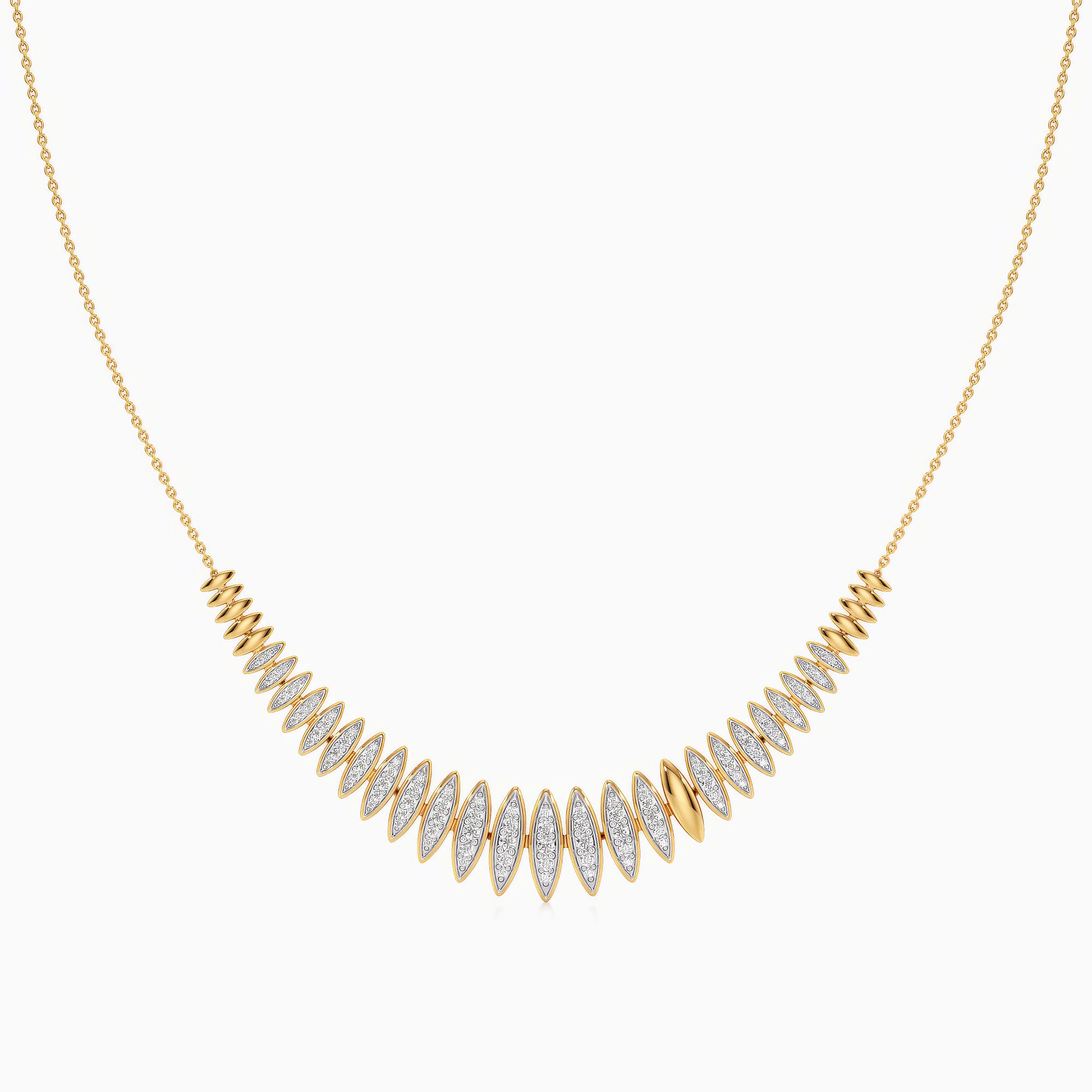 Zigzag Zing Gold Diamond Necklace