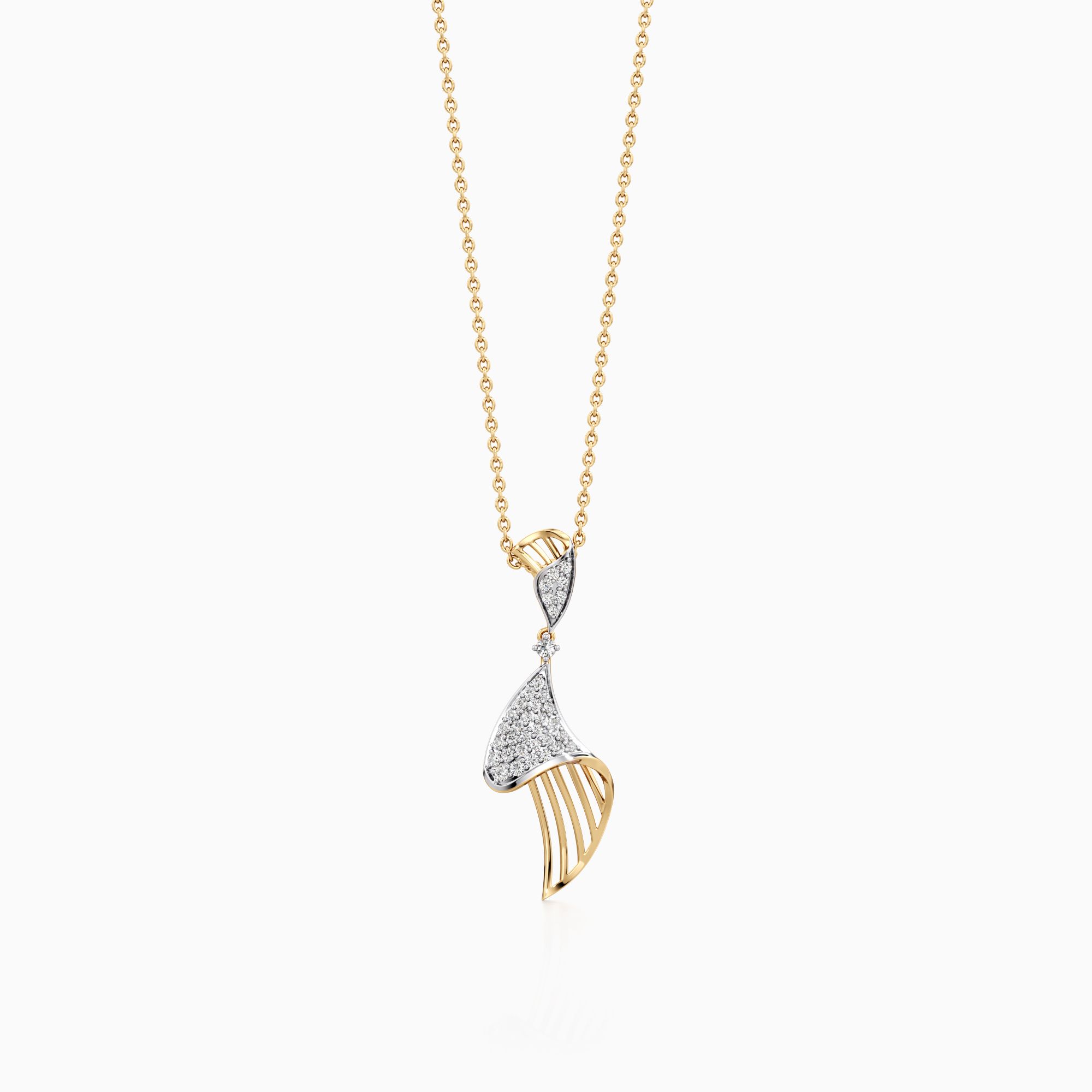 Zigzag Zing Gold Diamond Necklace